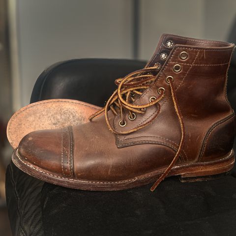 View photo of Oak Street Bootmakers Trench Boot in Horween Natural Chromexcel