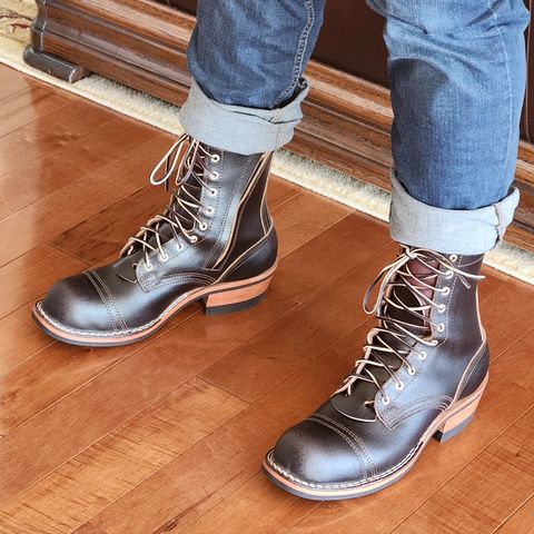 Nicks Patrol Boot in Horween Brown Waxed Flesh