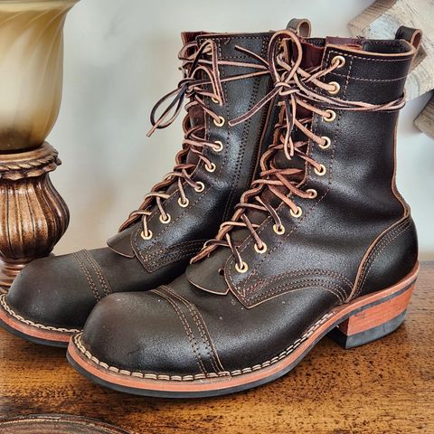 Nicks Patrol Boot in Horween Brown Waxed Flesh