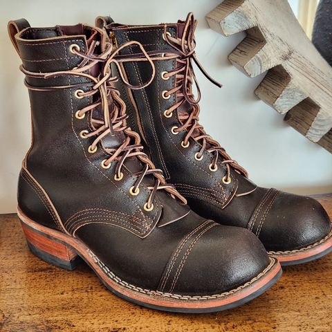 Nicks Patrol Boot in Horween Brown Waxed Flesh