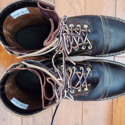 Nicks Patrol Boot in Horween Brown Waxed Flesh