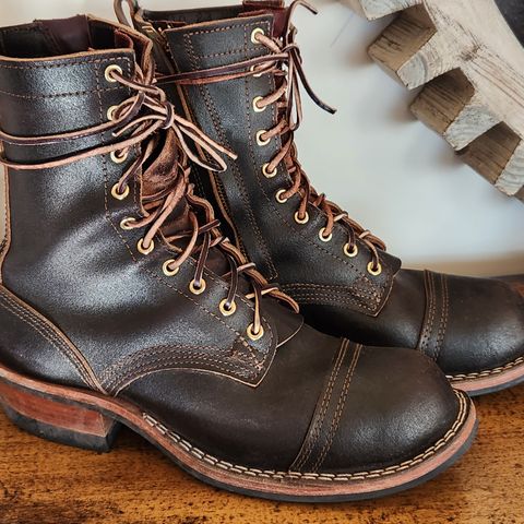 Nicks Patrol Boot in Horween Brown Waxed Flesh