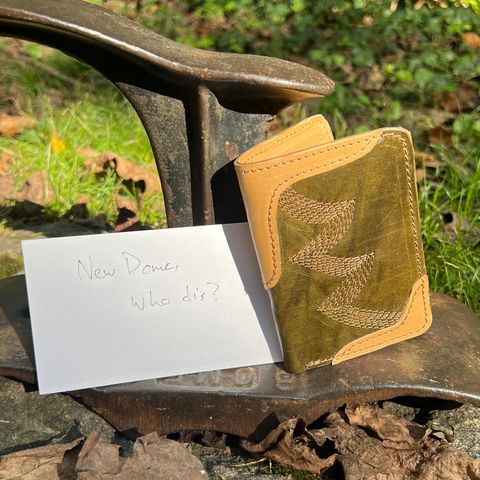 Oldspeed MFG Western Wallet in Wickett & Craig Olive Traditional Harness
