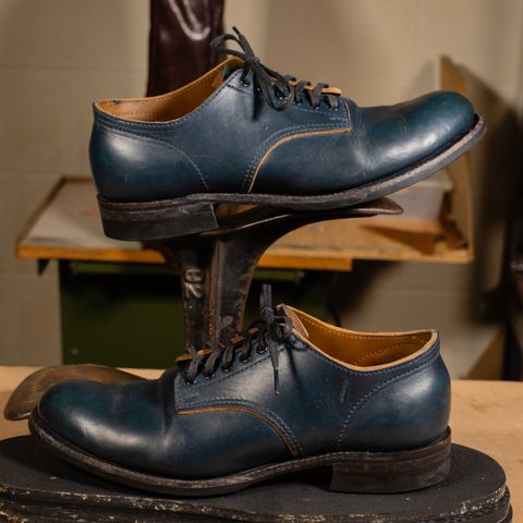 Oldspeed Shoe in Horween Navy Chromexcel Strips