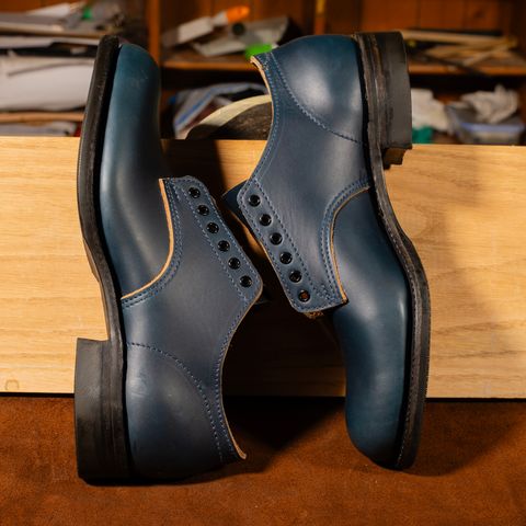 Oldspeed Shoe in Horween Navy Chromexcel Strips