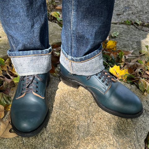 Oldspeed Shoe in Horween Navy Chromexcel Strips
