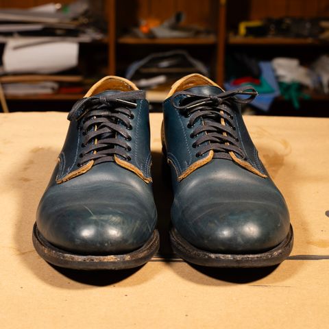 Oldspeed Shoe in Horween Navy Chromexcel Strips