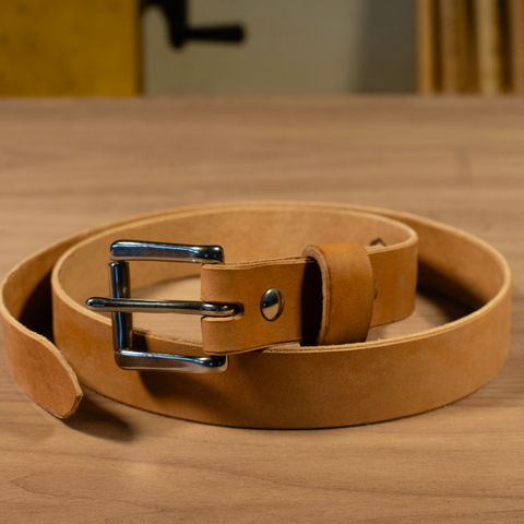 Oldspeed 1 1/8” Belt in Horween Russet Horsehide Strips