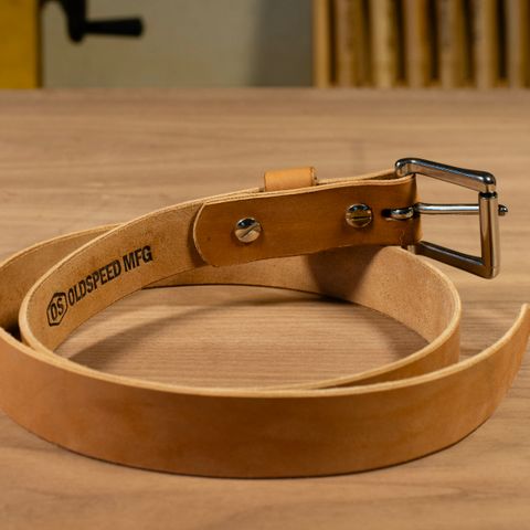 Oldspeed 1 1/8” Belt in Horween Russet Horsehide Strips
