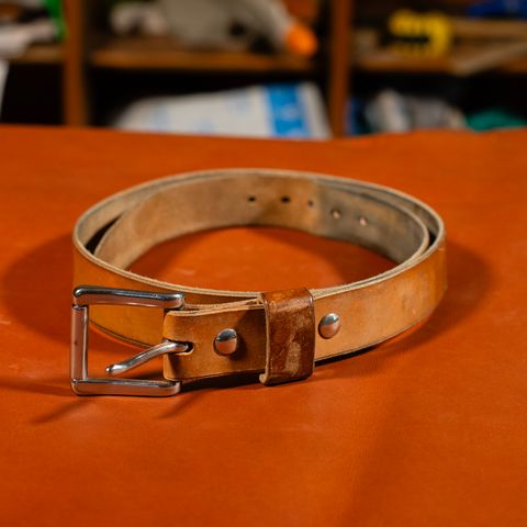Oldspeed 1 1/8” Belt in Horween Russet Horsehide Strips