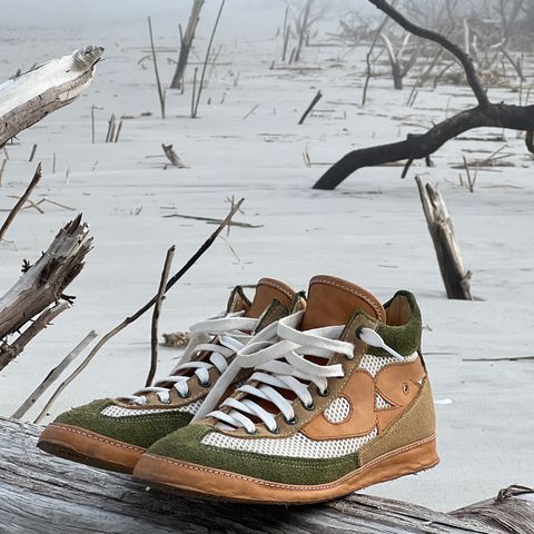Oldspeed Sneaker Prototype in Horween Tan Latigo & Avocado Suede