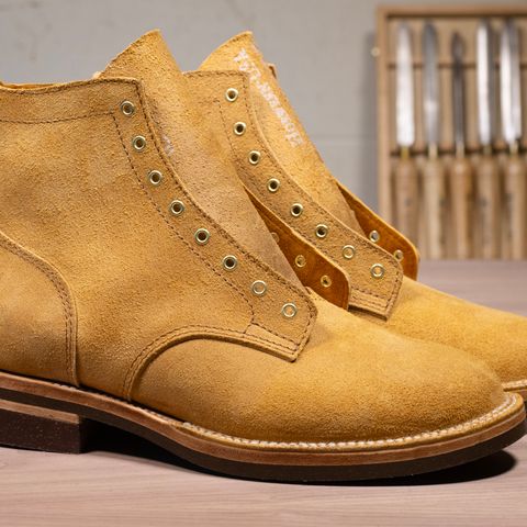 Oldspeed Service Boot 6” in Horween Tan Latigo Rough Out