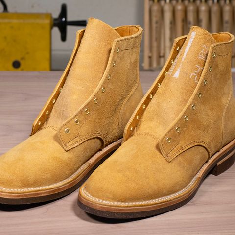 Oldspeed Service Boot 6” in Horween Tan Latigo Rough Out