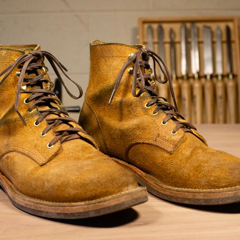Oldspeed Service Boot 6” in Horween Tan Latigo Rough Out