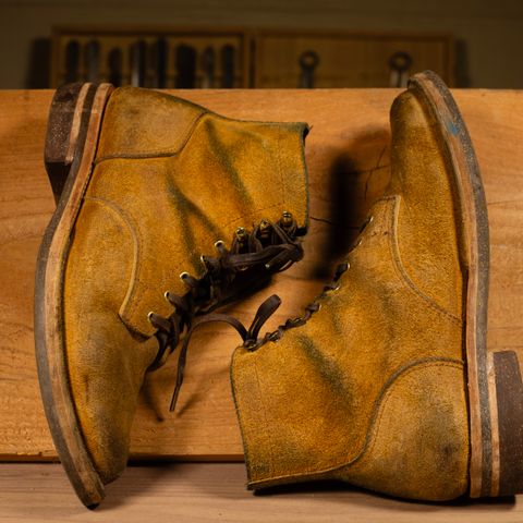 Oldspeed Service Boot 6” in Horween Tan Latigo Rough Out