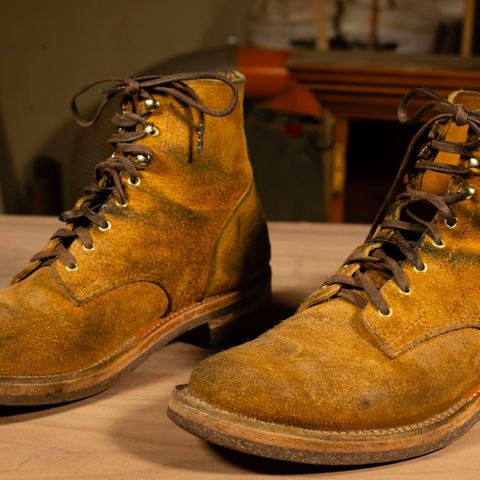 Oldspeed Service Boot 6” in Horween Tan Latigo Rough Out