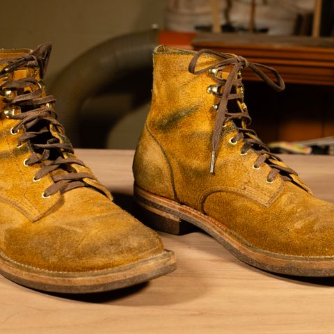Oldspeed Service Boot 6” in Horween Tan Latigo Rough Out