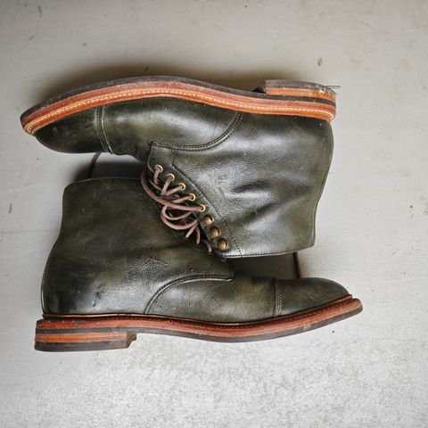 View photo of Grant Stone Cap Toe Boot in C.F. Stead Forest Kudu