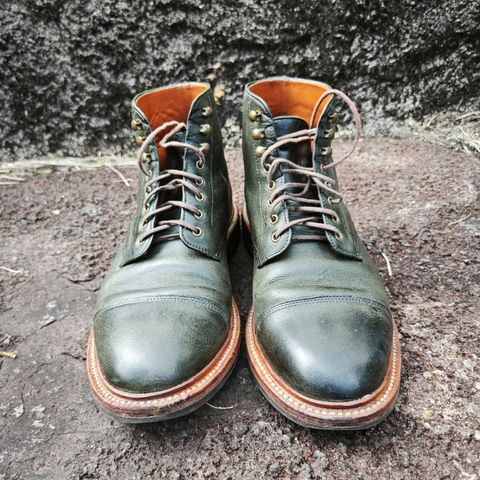 View photo of Grant Stone Cap Toe Boot in C.F. Stead Forest Kudu