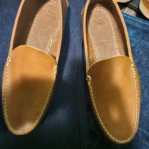 Oak Street Bootmakers Slip Moc in Horween Natural Chromexcel