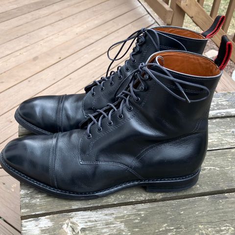 Allen Edmonds First Avenue Cap Toe Boot in Black Calfskin