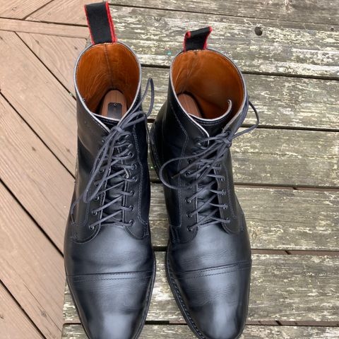 Allen Edmonds First Avenue Cap Toe Boot in Black Calfskin