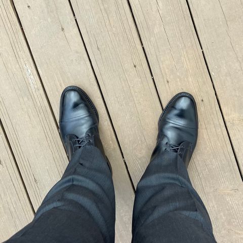 Allen Edmonds First Avenue Cap Toe Boot in Black Calfskin