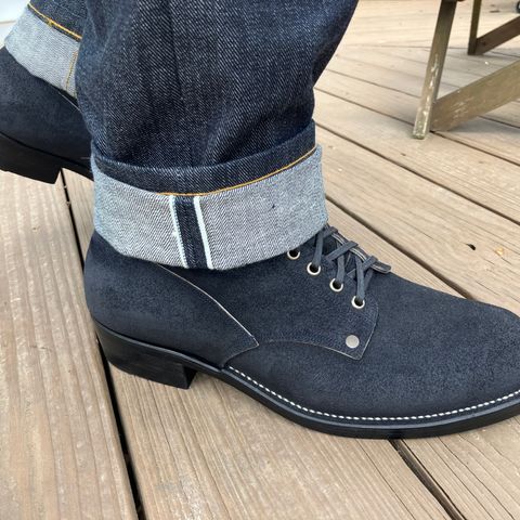 NF Bootmaker Fritz Boot in Horween Navy Chamois Roughout