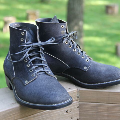 NF Bootmaker Fritz Boot in Horween Navy Chamois Roughout