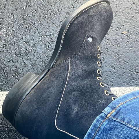 NF Bootmaker Fritz Boot in Horween Navy Reverse Chamois