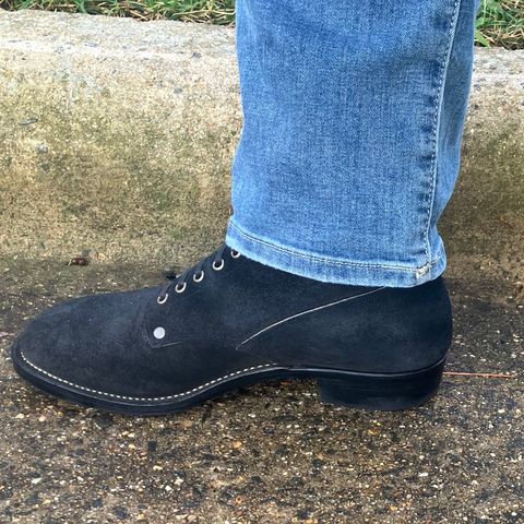 NF Bootmaker Fritz Boot in Horween Navy Reverse Chamois