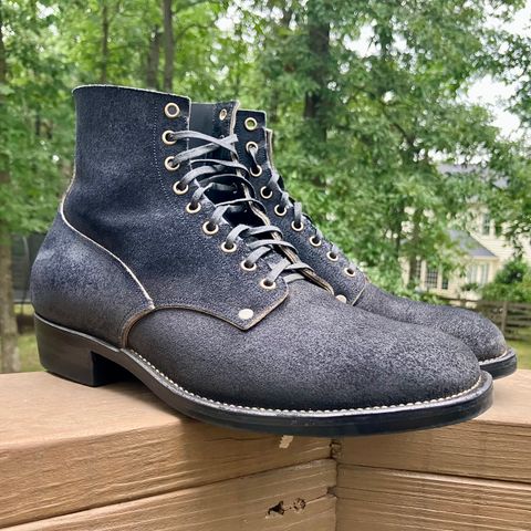 NF Bootmaker Fritz Boot in Horween Navy Reverse Chamois