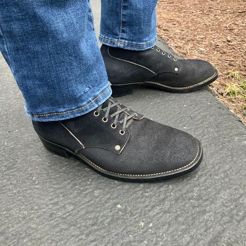 NF Bootmaker Fritz Boot in Horween Navy Reverse Chamois