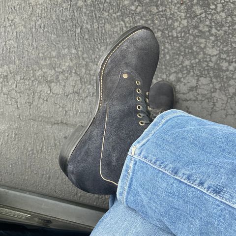 NF Bootmaker Fritz Boot in Horween Navy Reverse Chamois