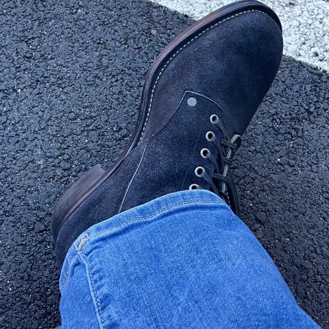 NF Bootmaker Fritz Boot in Horween Navy Reverse Chamois