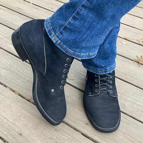 NF Bootmaker Fritz Boot in Horween Navy Reverse Chamois