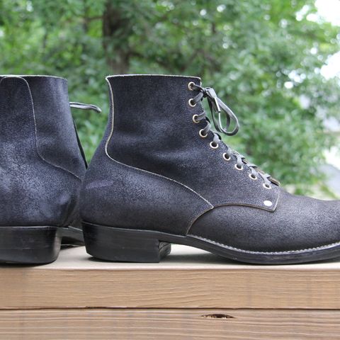 NF Bootmaker Fritz Boot in Horween Navy Reverse Chamois