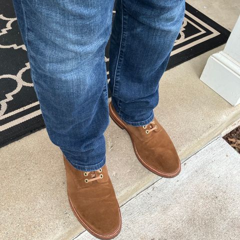 Grant Stone Diesel Boot in C.F. Stead Bourbon Repello Calf Suede
