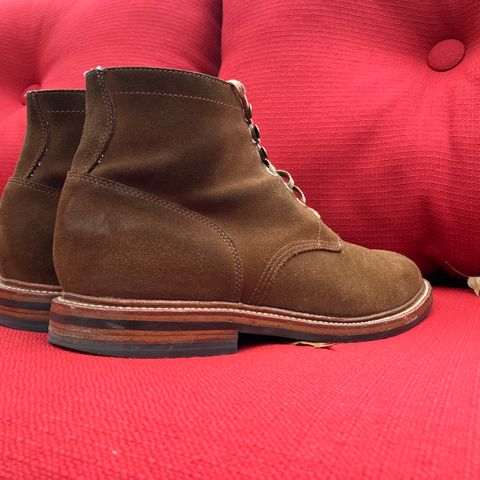 Grant Stone Diesel Boot in C.F. Stead Bourbon Repello Calf Suede