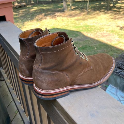 Grant Stone Diesel Boot in C.F. Stead Bourbon Repello Calf Suede