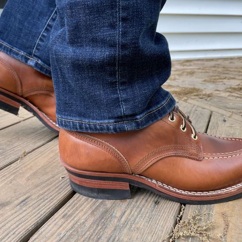 Nicks Moc Toe in Wickett & Craig Natural Double Stuffed
