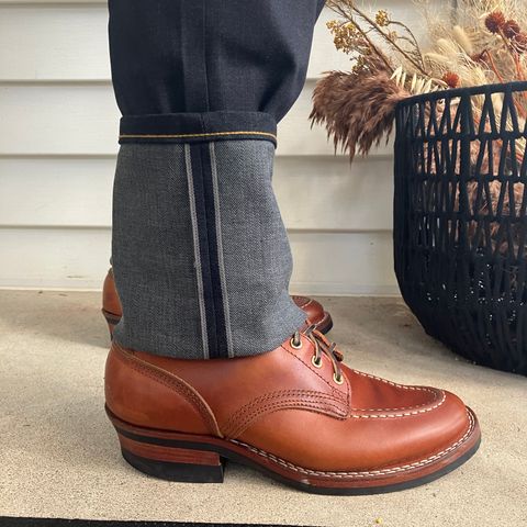 Nicks Moc Toe in Wickett & Craig Natural Double Stuffed