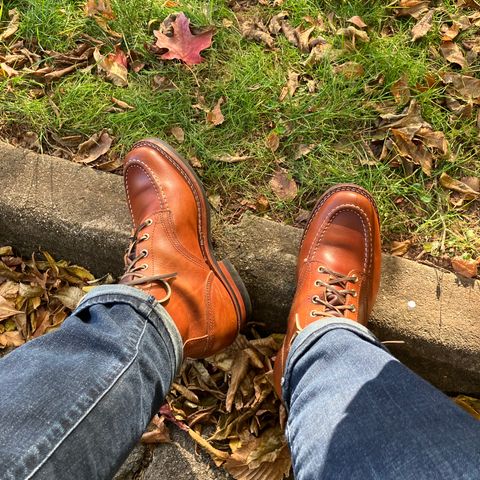Nicks Moc Toe in Wickett & Craig Natural Double Stuffed