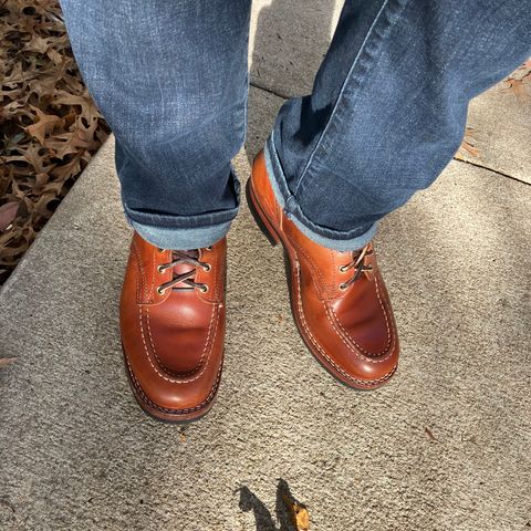 Nicks Moc Toe in Wickett & Craig Natural Double Stuffed