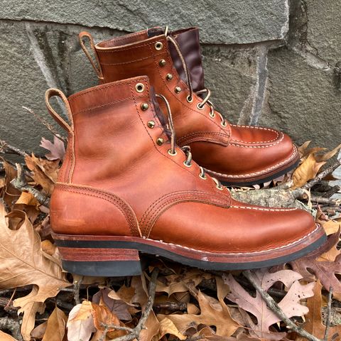 Nicks Moc Toe in Wickett & Craig Natural Double Stuffed