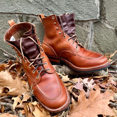 Nicks Moc Toe in Wickett & Craig Natural Double Stuffed