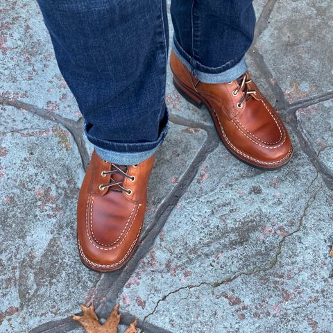 Nicks Moc Toe in Wickett & Craig Natural Double Stuffed