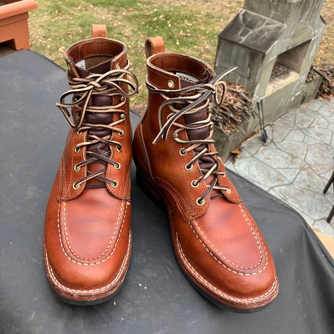 Nicks Moc Toe in Wickett & Craig Natural Double Stuffed