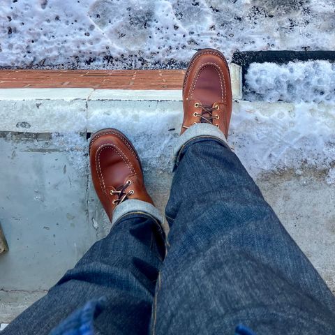 Nicks Moc Toe in Wickett & Craig Natural Double Stuffed