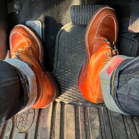 Nicks Moc Toe in Wickett & Craig Natural Double Stuffed